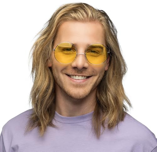 Boland - XL Lunettes de fête Hippie, Lunettes pour adultes, Lunettes de plaisir, Festival, Carnaval, Mardi gras, Fête à thème