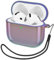 ORNARTO für AirPods 4 Hülle 2024 mit glitzerndem Lila, halb-transparente AirPods 4 Case mit Lanyard, Schutzhülle AirPods Hülle Generation 4 - Fantasie Lila