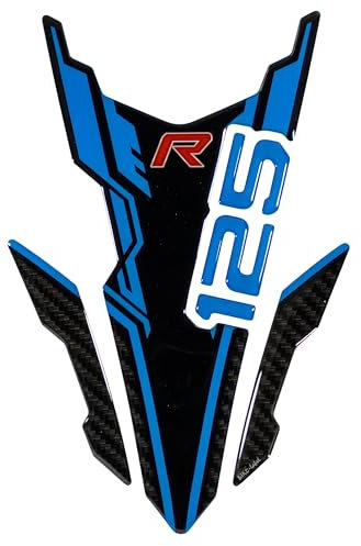 Tankpad Motorrad Aufkleber Schwarz Blau kompatibel für Honda CB125R X510009VA