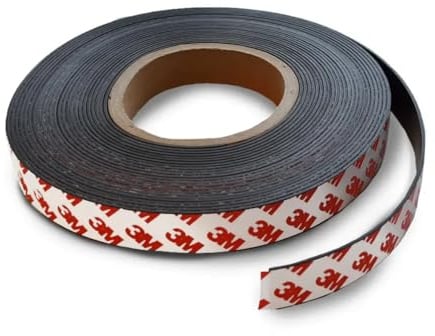 Magnet Store 20mm x 1.5mm Flexible Magnetic Tape with 3M Adhesive (1 Meter) – Strong Magnetic Strip for DIY, Crafts & Home Organisation