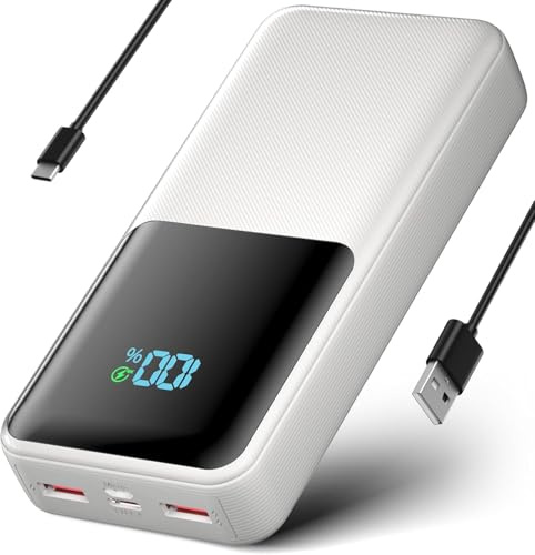 Power Bank 30000mAh, Portable Charger Large Battery Pack, Fast Charging Phone Charger PD20W USB-C Input/Output, Power Bank for iPhone Android, Digital Display-121