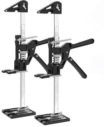 TINMAGI 2 Pezzi Sollevatore Manuale, Sollevatori per Risparmiare Lavoro, Sollevatore per Pannelli 39cm con Scala e Funzione di Sintonizzazione, per Sollevare e Fissare Piastrelle, Pavimenti