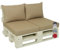 GO-DE Textil Bequeme und attraktive Polsterauflagen für Paletten-Loungen (4-teilig, für eine komplette Palettenlounge, Uni Beige, Palettenkissen)