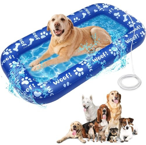 LYtech Rampe flottante pour animaux de compagnie - Hamac gonflable pour chiens - Piscine flottante - Pataugeoire pour grands et petits chiens - Pour chiens - Été - Jardin - Extérieur - Jouet de plage