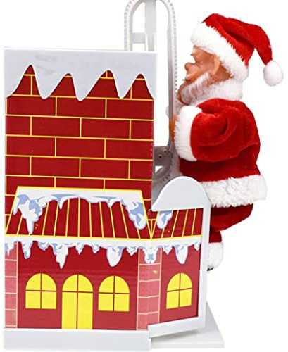 Kalttoy Elektrischer Schornstein kletternder Weihnachtsmann mit Musik Weihnachtsschmuck Geschenk