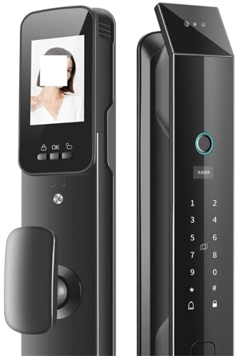 Sonnette vidéo Intelligente Smart Lock', avec Reconnaissance Faciale 3D, Ouverture Automatique De Porte sans Contact, Caméra WiFi, Interphone Vidéo, Contrôle par Application pour Maison connectée