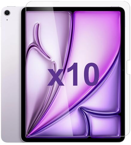 10 Pack Tempered Glass Screen Protector Guard for Apple iPad Air 13 Inch 8th Gen M4 2026 Bulk