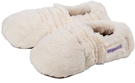 Warmies® Slippies Deluxe creme Plush, Gr. 36-40 - Lavendelfüllung