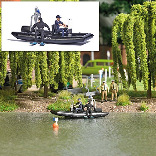Busch BUSCH Jaeger 5485 H0 See mit fahrendem Polizeiboot Bausatz