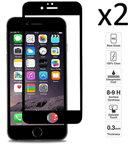 iGlobalmarket [2 Unidades] Protector de Pantalla compatible para iPhone 6 Plus / 6s Plus, Vidrio Templado, Sin Burbujas, Pantalla completa, 9H Dureza, Resistente a Arañazos