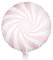 Folienballon Bonbon, Größe 45 cm, mit selbstschließendes Ventil (Rosa)
