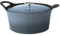 CUISINOX - Volcan - Cocotte ronde 20 cm avec couvercle - 1.6 L - Fonte de fer emaillée - Compatible tous feux dont induction - sans PTFE ni PFOA - Bleu Denim