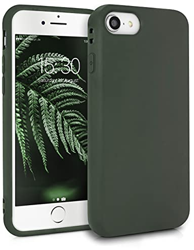 MyGadget Funda para Apple iPhone 7 | 8 | SE en Silicona TPU - Carcasa Slim & Flexible - Case Resistente Antigolpes y Anti choques - Ultra Protectora - Verde Oliva