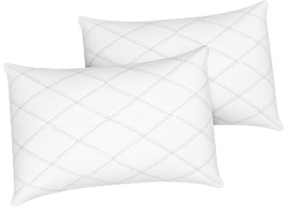 IMFAA Paquete de 2 protectores de almohada acolchados, protectores de almohada de microfibra suaves y cómodos, fundas de almohada transpirables y antialérgicas (2 solapas acolchadas)