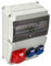 EDO Coffret Électrique de Chantier de Compatible ASTAT 120 Standard Plus IP65 Distributeur de Courant Électrique avec Disjoncteur 16A/5P, 2x230V IP44 Répartiteur Extérieur