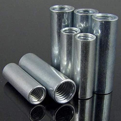 KADco® All Threaded Sleeve Rod Bar Stud Round Coupling/Connector Nut Bright Zinc Long Nuts (M4 x 22mm (10 pcs))