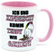 Ich und Kindisch? Komm Teddy wir gehen Einhorn Tasse Rosa Kaffee Tee Becher Büro Arbeit Einhorntasse Arbeitskollegin Frauen Kollegin Freundin lustig Bürotasse Geschenk Geburtstag Spruch verrrückt Süße
