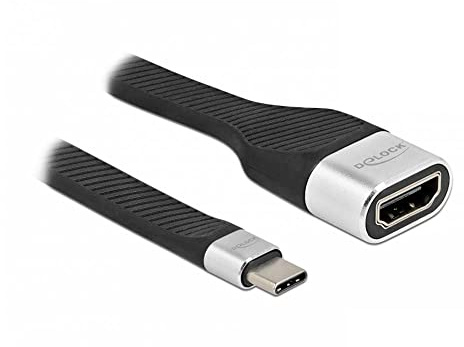 Delock FPC Flachbandkabel USB Type-C™ zu HDMI (DP Alt Mode) 4K 60 Hz 14 cm