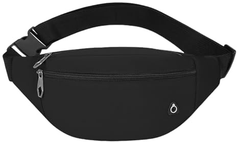 Gyios Bauchtasche Damen Taillenfanny -Packung Für Männer Männer, wasserdichte Penner -Beutel -wanderpackungen Mit Einstellbarem Gürtel Sportreisen Im Freien-schwarz