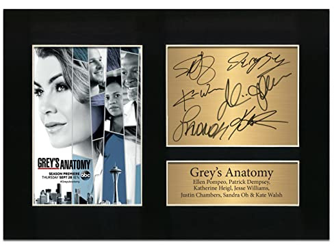 Zulu Image Grey's Anatomy Cast Signed Autograph | A4 Printed Photo Reproduction Merch Memorabilia Print Picture Display No78, Black