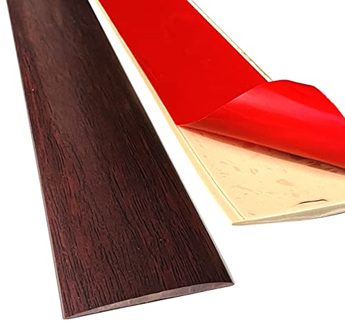 Übergangsprofil Selbstklebend Vinyl Übergangsschiene, Boden-Leiste zum Übergangs für Fußböden, Ausgleichsprofil, Ungelochte Abdeckleiste, Bodenprofil Tür Übergangsschiene, Türschwelle (Rot Eiche)