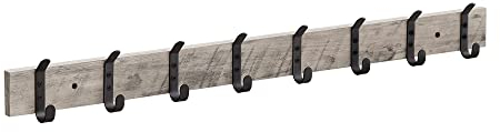 ACAZA Porte-manteau mural en bois, 88 cm, gris