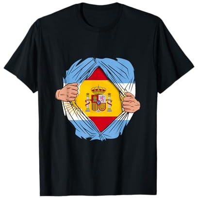 Bandera argentina con raíces españolas con España Camiseta