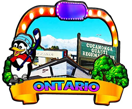 Ontario California USA Magnet Kühlschrankmagnet Holz 3D Sehenswürdigkeiten Reise Sammlerstück Souvenirs Dekoration handgefertigt -1402