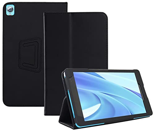 AKNICI Coque pour Blackview Tab 5 Tablette Tactile 8 Pouces - Ultra Slim PU Cuir Coque Case avec Stand Fonction et Bandoulière Étui Housse pour Blackview Tab 5 Tablette Tactile 8 Pouces (Noir)