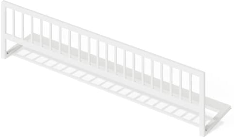 Bellabino Yuna Bett Rausfallschutz für Kinderbett und Babybett aus Kiefer Massivholz, klappbares Bettschutzgitter für Reisen, 140 x 37 x 33 cm, Bettgitter für Kleinkinder und Babys, weiß lackiert