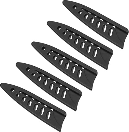PATIKIL PP-Sicherheitsmesserabdeckungshülsen für 8,9 cm Schälmesser, 5 Stück, Kantenschutz, Klingenschutz, Universal-Messerscheide, tragbar für Küche, schwarz