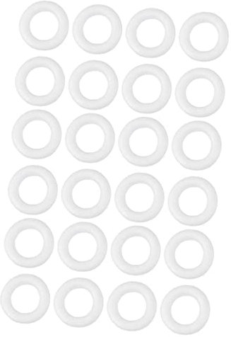 EXCEART 48 Stk Adventskranz Aus Schaumstoff Schaumkranz Selber Machen Runder Schaumstoffring Gründekor Ring Aus Schaumkreisen Diy-ring Weihnachten Weiß Notwendigkeit Kind Eps-schaum