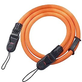 Camera Strap Nylon Orange Neck Strap Shoulder Strap with Quick Release Clip Buckle For Sony Alpha a6700 Mirrorless Camera