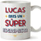 MUGFFINS Tazas Personalizadas para ESGRIMISTA hombre - En Español - Eres Súper - 11 oz / 330 ml - Regalo Personalizable original y divertido