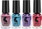 4Pcs Metal Nail Polish, Mirror Nail Varnish,Quick Drying Metallic Effect Nail Art Polish, Silver Plating Metallic Nail Polish No UV Needed, Magic Mirror Gel Polish For Chrome Nail