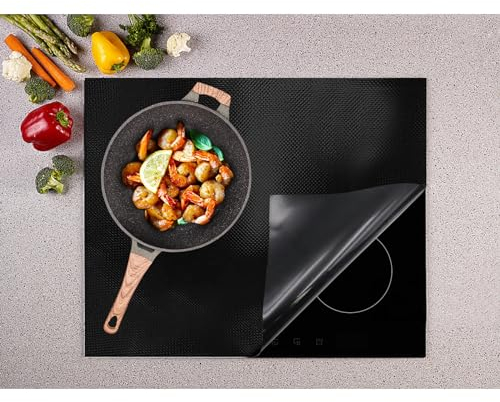 52 x 61cm Tappetino Protettivo per Piano Cottura a Induzione, Tappetino Induzione (magnetico) Riutilizzabile Tappetino per Piano Induzione multifunzionale in Silicone Antiscivolo Antigraffio