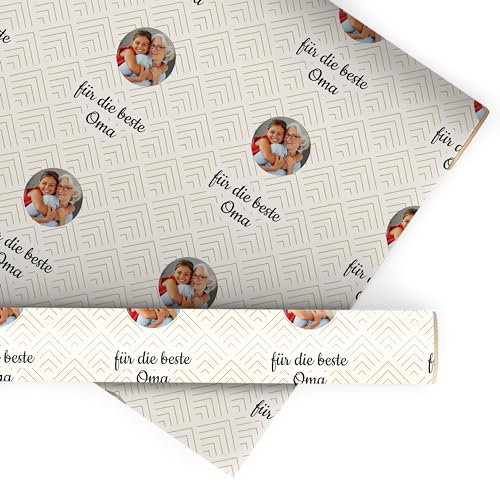 wandmotiv24 Geschenkpapier personalisiert, 100 x 210cm, 2.1 qm, Foto und Text anpassen, Fotogeschenk, Geschenk für Freunde und Familie M0031