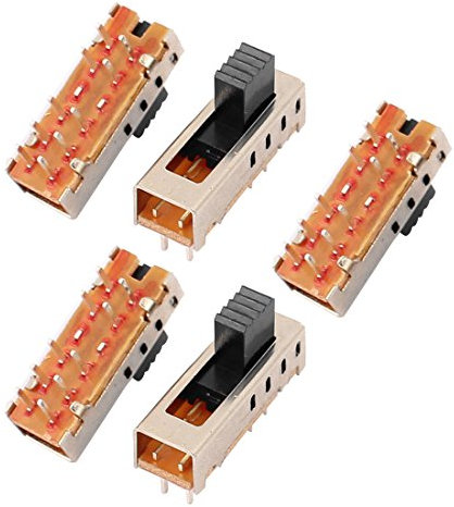 interruptor electronico 5 uds 4 posiciones 10P 2P4T montaje en Panel Micro interruptor deslizante interruptor de alimentación de enganche