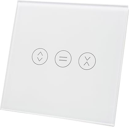 LED ATOMANT Pack 2x Interruptor de Cristal para Persiana Wifi, Interruptor Inteligente Mediante APP del Telefono, Compatible con Alexa y Google Home, Pulsador Tactil para Motor Persianas/Cortinas