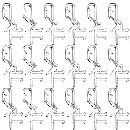 Wresetly 2,1 Querbehang Clip für Fenster Befestigung für Querbehang aus transparentem Kunststoff für Querbehang (20 Stück)