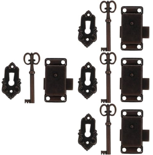 OSALADI 8sätze Antike Möbelbeschläge Dekorative Schrank Und Schubladenschlösser Im Vintage-stil Lösung Für Schmuckkästchen Und Holzschränke