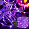 PhilzOps Halloween Dekoration Lichterkette, 36 LED Lila Weihnachten Lichterketten Innen Batteriebetriebene mit Timer LED Weihnachtsbeleuchtung Außen für Garten Zimmer Fenster Balkon Horror Party Feier