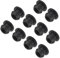 sourcing map Silicone Snap in Locking Hole Plugs,Rubber Panel Seal Cover Flush Type Panel Round for Kitchen Rubber Bulkheads Waterproof Sealing Plugs 8mm/0.3 Inch Diameter Black,Pack of 10