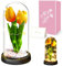Fiore Artificiale Regalo di San Valentino per Donne, Idee Tulipani Regalo Donna, Romantico Kit di Tulipani Regalo Mamma Nonna, Regalo per Lei, Fiore Regalo Anniversario per Lei Idee Regalo Nascita