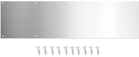 SUMBIN Door Kick Plate for Interior and Exterior Doors 10 x 34 fits Front or Back Door in Stainless Steel Finish Commercial Grade