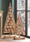Dekoleidenschaft 2X Dekofigur Tannenbaum aus Holz, 80 + 110 cm hoch, Weihnachtsdeko aus geflammtem Paulownia-Holz, Holzdeko groß, Weihnachtsbaum-Alternative