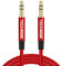 TechRise 3.5mm to 3.5mm Audio Cable, Aux Cable 3.5m,Headphone Cable, Nylon Braided Stereo Jack for Headphones, iPod, iPhone, iPad, Car, Soundbar, TV, PC, Speaker - Superior Sound TRS Cord (Red, 3.5M)
