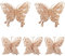 16 Stück Schmetterling Christbaumschmuck mit 16 Stück Kleiner Clip, Weihnachtsschmuck Schmetterling Weihnachtsbaum Anhänger, Baumschmuck Schmetterling für Erntedankfest Weihnachtsdekoration (A)