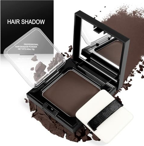 Boobeen Kit di polvere d'ombra per capelli, polvere per il ritocco delle radici, riempimento impermeabile dell'attaccatura dei capelli per capelli diradati, capelli grigi