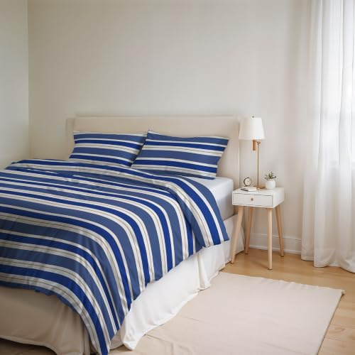 Ida Cotton Double Duvet Cover Set, Made in Italy – Duvet Cover Set – Duvet Cover 250 x 200 cm with Double Flap and 2 Pillow Cases (Double, Chrono)